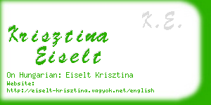 krisztina eiselt business card